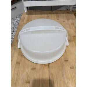 Vintage Tupperware 719, 720 Pie Cake Keeper Carrier 1970’s USA *